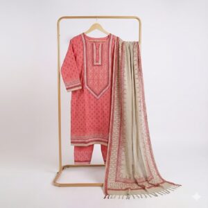 Coral Pink Designer Salwar Kameez