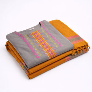 Alternative view of Women’s Grey Printed & Embroidered 3 Piece Set