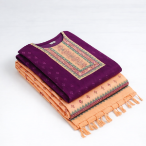 Natural Grey Embroidered 3 Piece Set