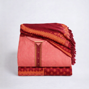 Alternative view of Women’s Dull Red Printed & Embroidered 3 Piece Set