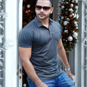 Denim Blue Polo T-Shirt | P-49