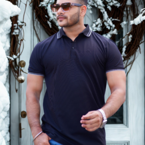 P-64: Navy Blue Signature Polo Shirt