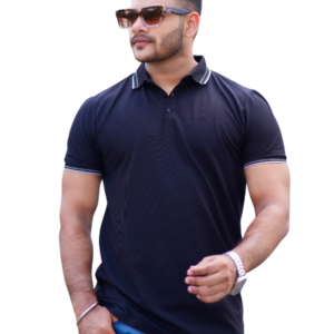 P-64: Navy Blue Signature Polo Shirt