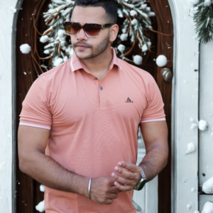 P-66: Soft Peach Smart Polo Shirt