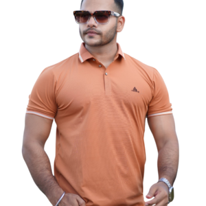 P-67: Rust Orange Stylish Polo Shirt