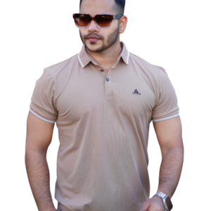 P-68: Light Brown Casual Polo Tee