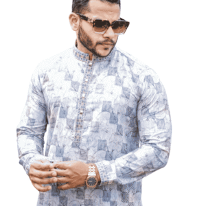 Men’s Festive Panjabi – Ice Grey | PNJ-628