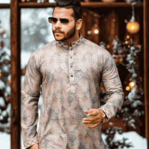 Men’s Elegant Panjabi – Beige | PNJ-621