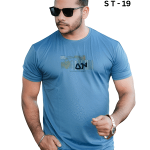 Alternative view of Men’s Light Steel Blue T-Shirt | ST-19