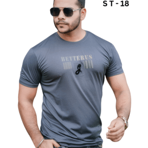 Alternative view of Men’s Dark Ash T-Shirt | ST-18