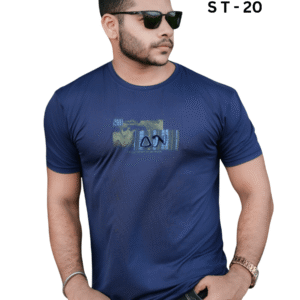 Alternative view of Men’s Dark Blue Grey T-Shirt | ST-20
