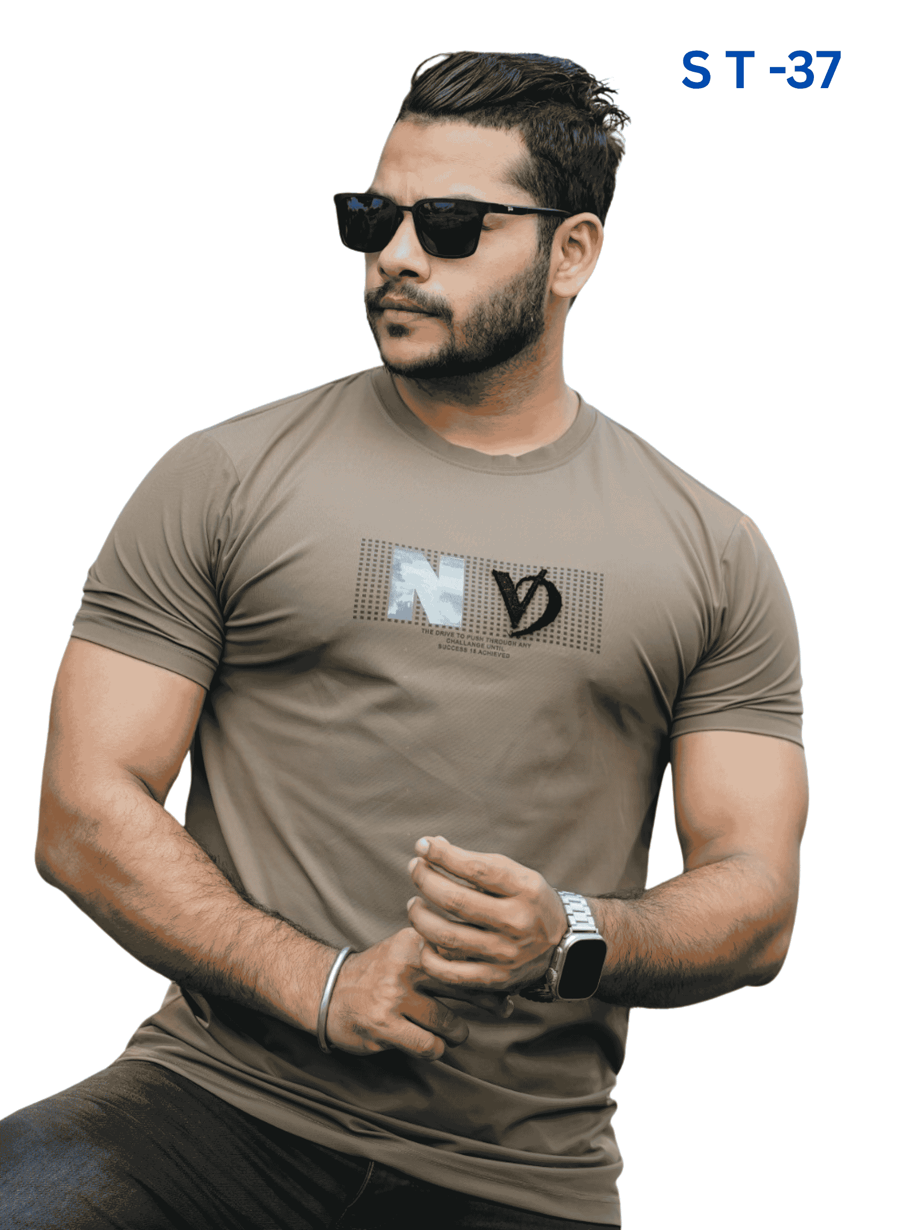 Coffee Brown Trendy Tee | ST-37