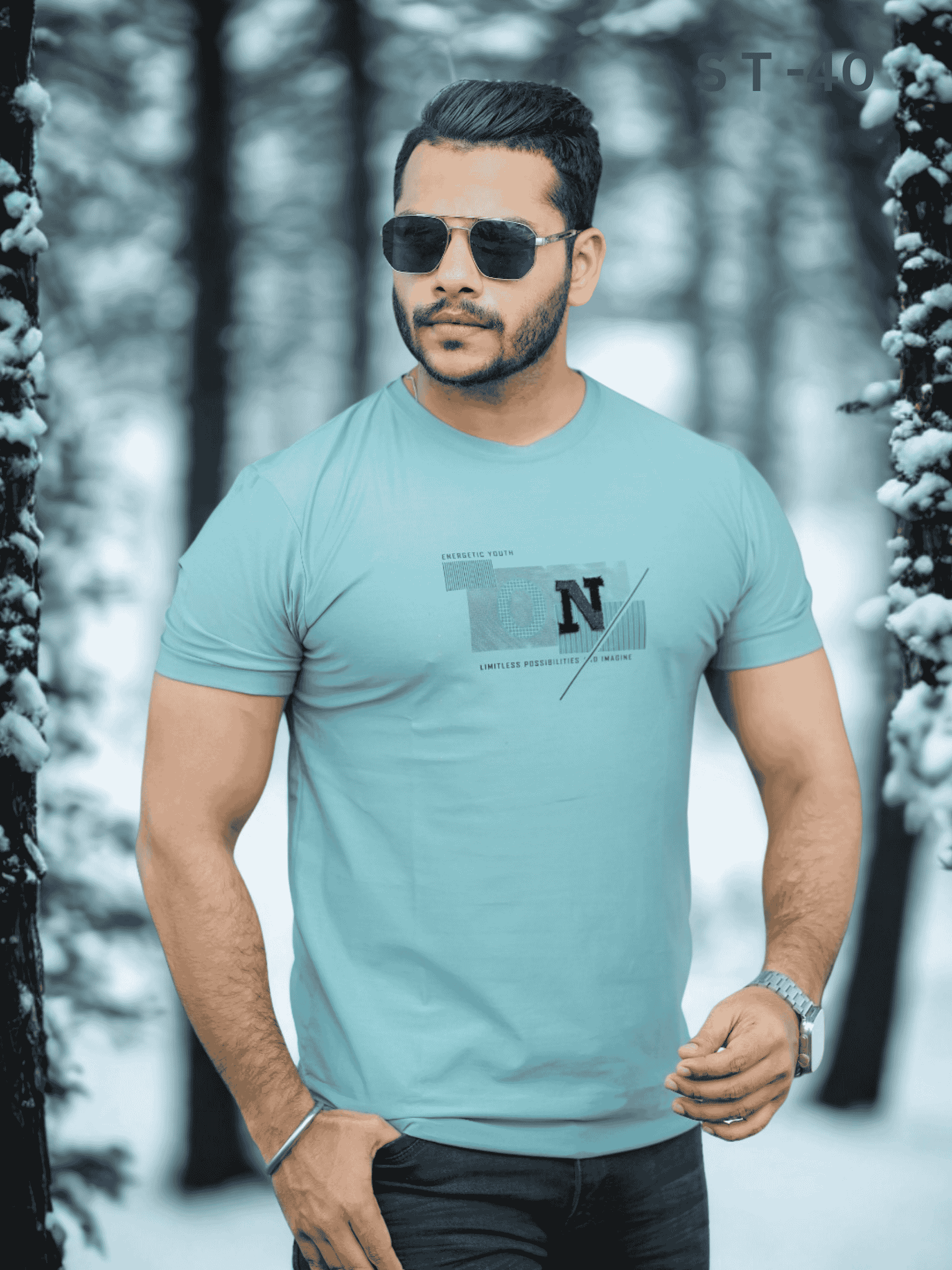 Sky Blue Premium Tee | ST-40