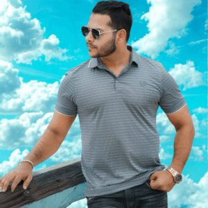 Premium Light Grey Men’s Polo T-Shirt | P-03