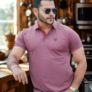 Premium Dusty Pink Men’s Polo T-Shirt | P-05