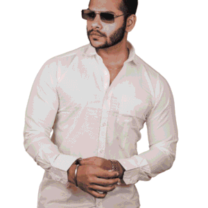 Men’s Stylish Cream Casual Shirt | SR-1801