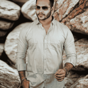 Men’s Premium Solid Casual Shirt | SR-1853