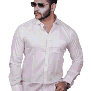 Men’s Elegant White Casual Shirt | SR-1856