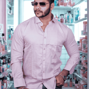 Men’s Slim Fit Light Purple Casual Shirt | SR-1857