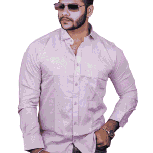 Men’s Slim Fit Light Purple Casual Shirt | SR-1857
