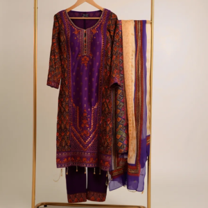Deep Purple Ethnic Salwar Kameez