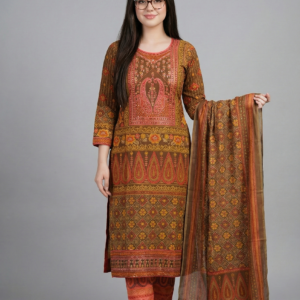 Rust Brown Traditional Three Piece