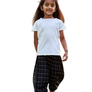 Kids Dhol Salwar – Black Printed Traditional Pants
