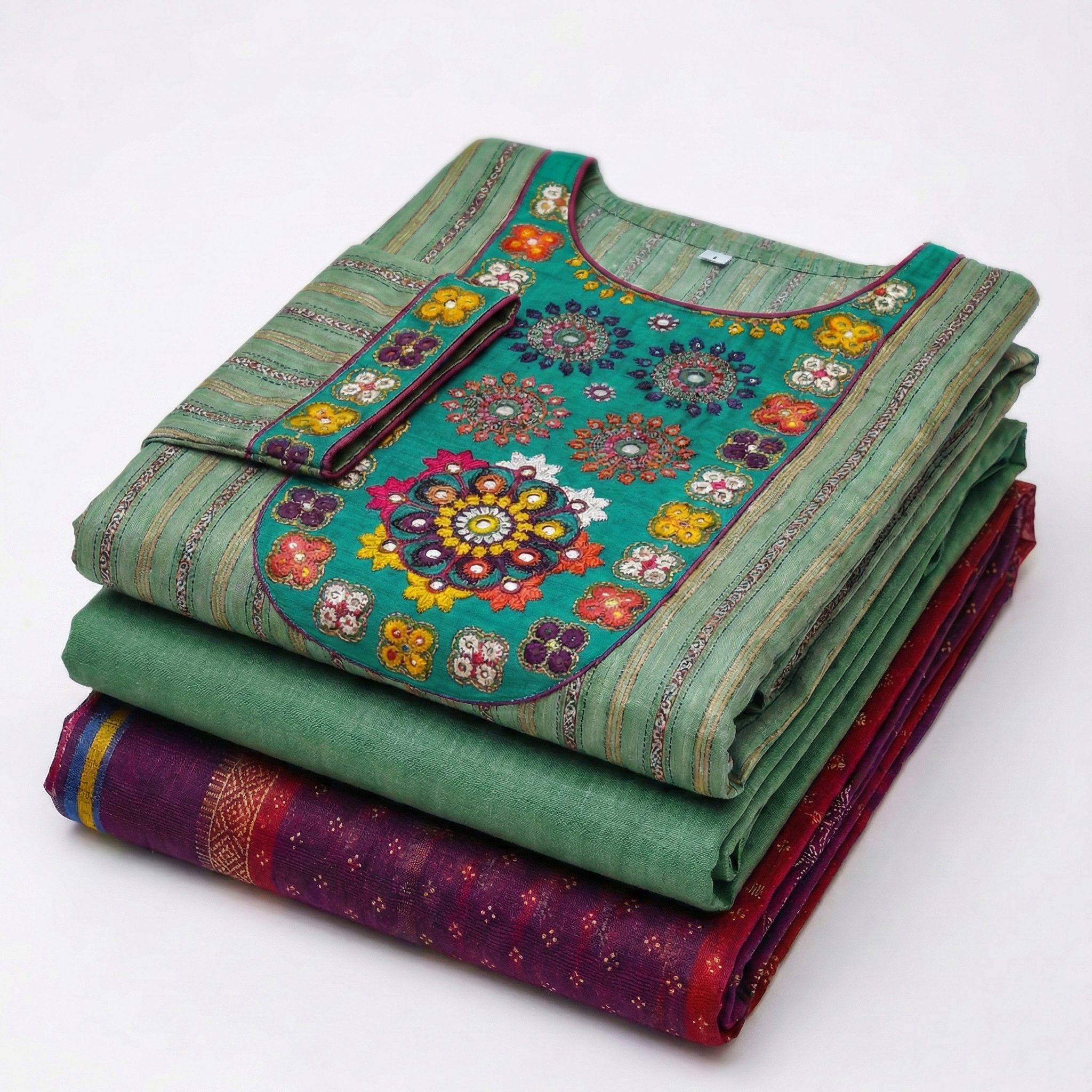 Riya Teal Festive 3-Piece - Image 3