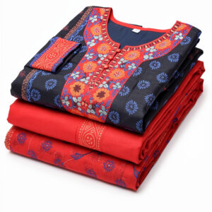 Black Red Embroidered Salwar Kameez