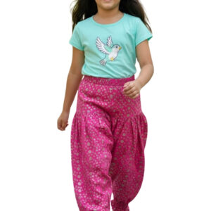Kids Dhol Pants – Pink Cotton Traditional Wear