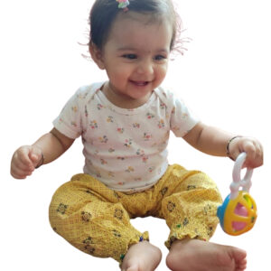 Baby Dhol Salwar – Soft Yellow Cotton for Infants
