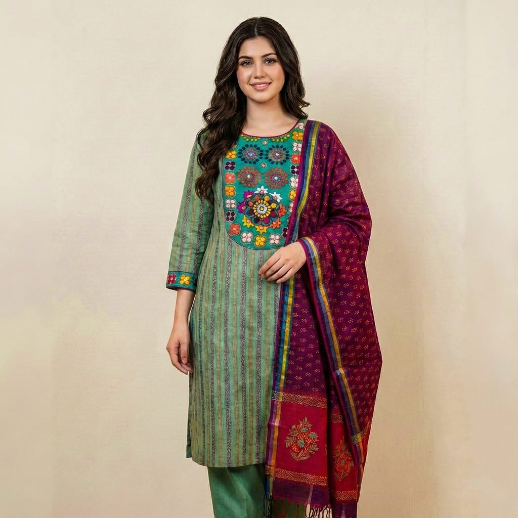 Riya Teal Festive 3-Piece