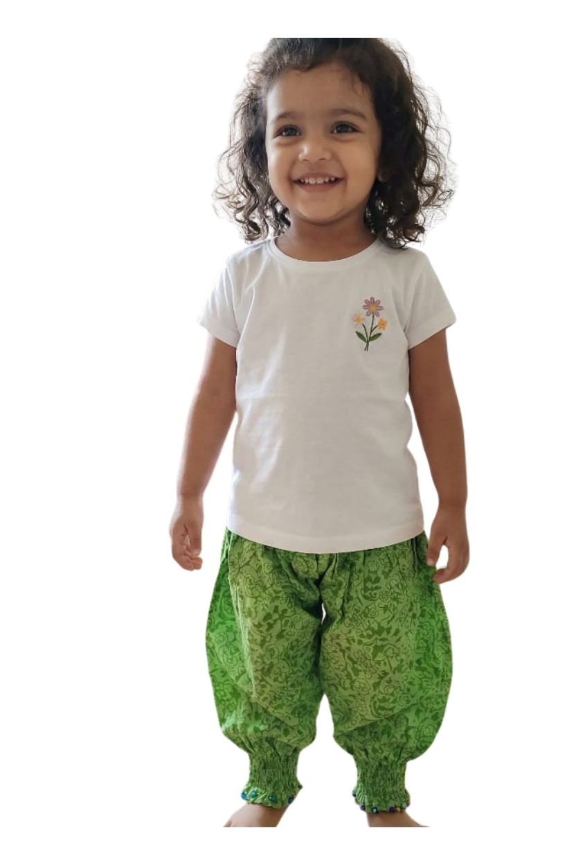 Girls Dhol Salwar – Light Green Comfortable Kids Wear