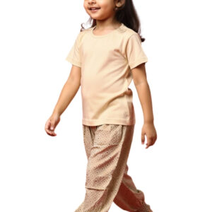 Girls Dhol Pants – Beige Cotton Comfortable Wear