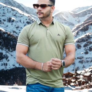 Men’s Premium Light Olive Polo Shirt | P-80
