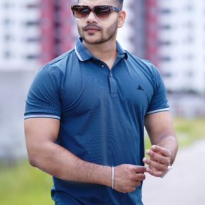 Men’s Premium Deep Blue Polo Shirt | P-86
