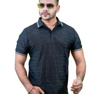 Men’s Premium Charcoal Black Polo Shirt | P-89