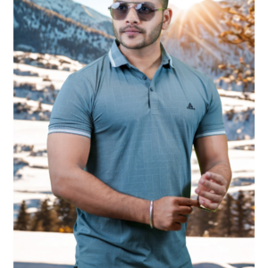 Men’s Premium Dusty Blue Polo Shirt | P-90
