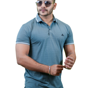 Men’s Premium Dusty Blue Polo Shirt | P-90