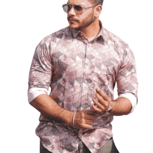 SR-1571 – Mauve Artistic Print Premium Shirt