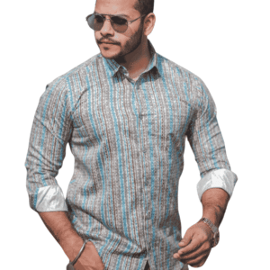 SR-1574 – Pastel Green Micro Print Casual Shirt