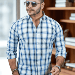 SR-17520 – Blue White Check Casual Shirt