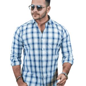 SR-17520 – Blue White Check Casual Shirt