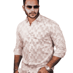 SR-1864 – White Floral Printed Casual Shirt