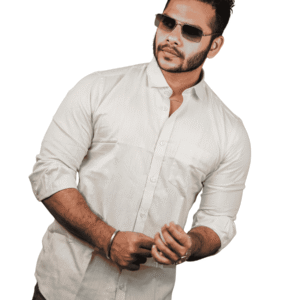 SR-1865 – Off White Classic Cotton Shirt