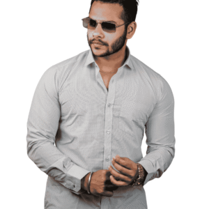 SR-1871 – Ash Beige Smart Casual Shirt