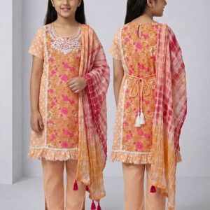 Peach Blossom Baby Three Piece Set