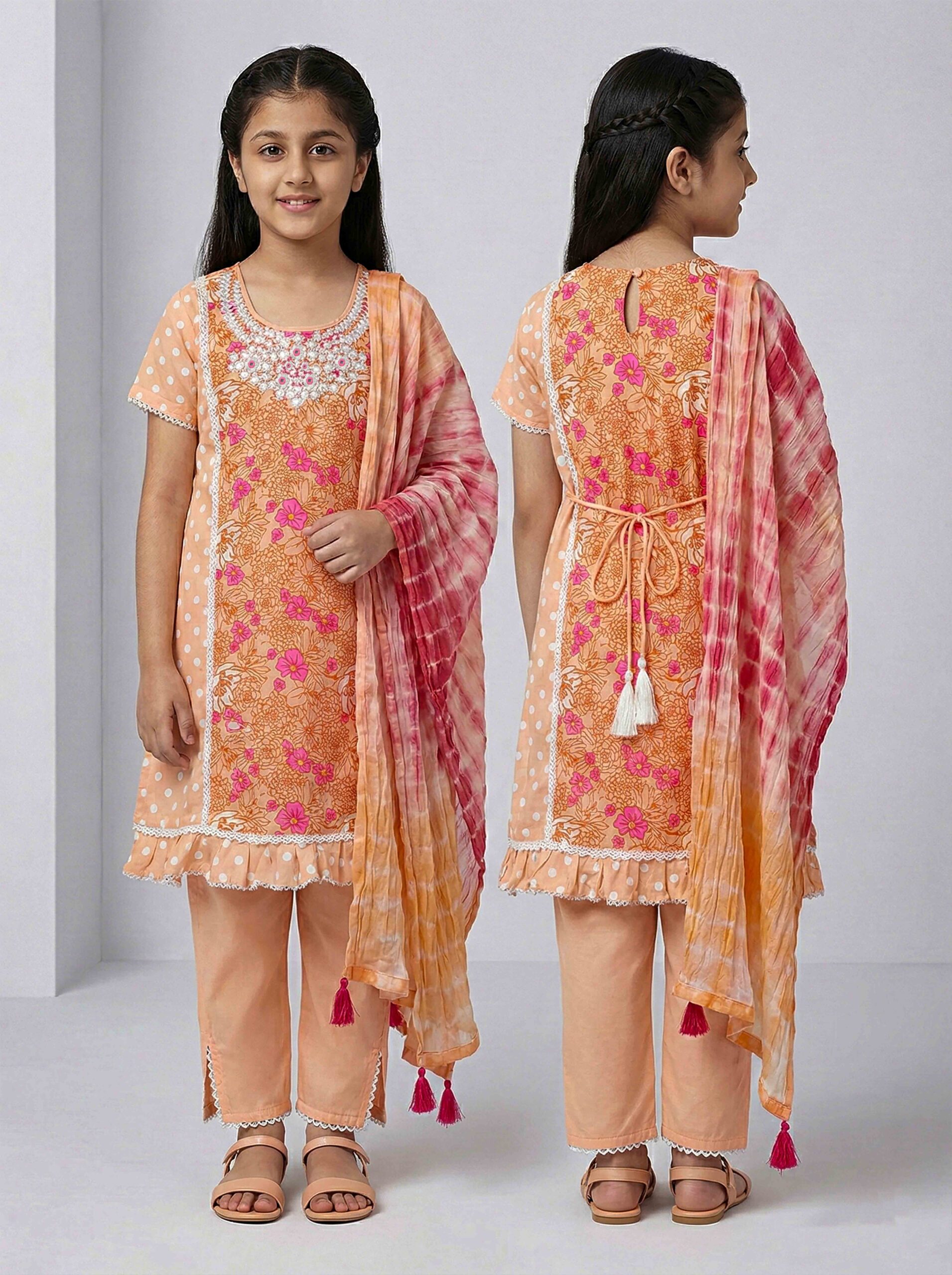 Peach Blossom Baby Three Piece Set