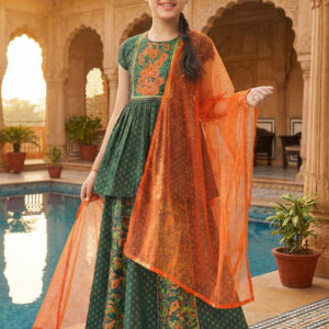 Elegant Floral Baby Skirt 3Piece