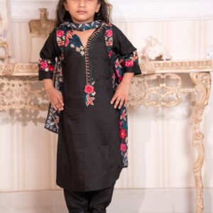 Black Kids Floral Set